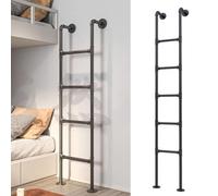 Scala in metallo resistente da parete, perfetta per casa, soppalco, letto a castello, cantina e finestra, kit completo per dormitori, biblioteche, ponti di stoccaggio e camper