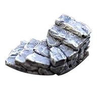 Scala in pietra artificiale in miniatura rettilineo curva, decorazione per la casa fata ornamenti riutilizzabili opere d'arte in plastica elegante e popolare Durability