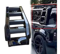 Scala laterale in alluminio nero lucido per scale per tetto finestra laterale per Land Rover Defender 90 2020 2021 2022 2023 2024