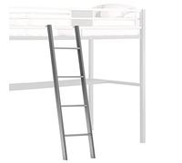 Scala leggera in metallo per letto alto compatibile con letti a castello da 140 167 cm, ideale per camere da letto caravan, colore argento, altezza 1,55 m.