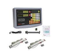 Scala lineare, Kit di lettura digitale a 2 assi DRO e 2 pezzi KA300 KA500 Righello sottile ad alta precisione Encoder ottico lineare Tornio(DRO-2PCS KA300)
