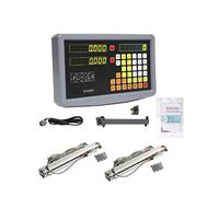 Scala lineare, Kit DRO a lettura digitale a 2 assi SDS2MS e 2 pezzi KA300 KA500 Righello sottile Tornio con codificatore ottico a scala lineare ad alta precisione(DRO-2PCS KA300)