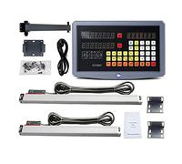 Scala lineare, Tornio a 2 assi SDS2MS Dro Set Lettura digitale e 2 righe in vetro lineare/codificatore/sensore 5U TTL Dimensioni da 100 mm a 1000 mm(SDS2MS Dro Set)