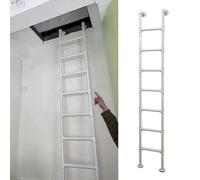 Scala mansarda da parete 100 180 cm regolabile cantina finestra pozzo e letto a castello accesso robusto design bianco per un facile accesso perfetto per soluzioni di archiviazione domestica