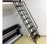 Scala mansardata con pedale antiscivolo e corrimano, scala leggera e portatile per soppalco per emergenza antincendio e fuga esterna