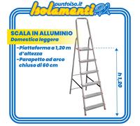 Scala domestica Stella Basic 6 gradini alluminio Marchetti