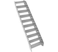 Scala metallica a 10 sezioni ad altezza regolabile in acciaio zincato 60 cm /