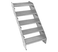 Scala metallica a 5 sezioni ad altezza regolabile in acciaio zincato 60 cm / 600