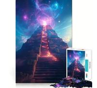 Scala Mistica verso le Stelle Puzzle per adulti da 1000 pezzi Rafforza la memoria, Rilassante, Divertente, Qualità Edge Regalo per le festività (38x52cm)