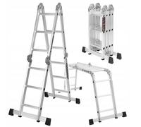 Scala Multiuso 4x3 Pieghevole Gelenkleiter Allungabile Aluleiter Con Plattform
