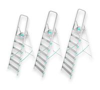 Scala multiuso alta in alluminio stabile e resistente con gradini antiscivolo e piattaforma ampia Libellula