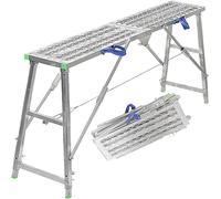 Scala multiuso con piattaforma pieghevole regolabile in altezza e struttura in acciaio ideale(140cm)