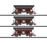 Scala N Minitrix 15466 3-tlg. Set Vagoni Aperti Fcs 090 Carbone DB Nuovo Ovp