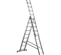 Scala parallela 3 rampe orange 3 marchetti alluminio en 131 h.cm 190/400 pioli 3