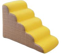 Scala Per Animali Domestici Con 2/3/4/5 Gradini, Rivestimento Antiscivolo Sfoderabile, Rampa Per Gatti E Cani Anziani, Scaletta Imbottitura Schiuma Alta Densità Per Divani E Letti C,72*40*52CM