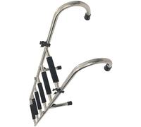 Scala per barche a 6 gradini, scala telescopica telescopica pieghevole in acciaio inossidabile Scaletta interna per ingresso posteriore resistente con clip per pontone marino per b