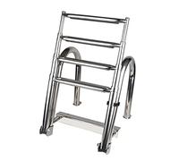 Scala per Barche in Acciaio Inossidabile 316 con Corrimano, 4 Gradini, Scala per Piscina Telescopica Pieghevole Antiscivolo per Barche Marine, Pontoni, Yacht, Piscine