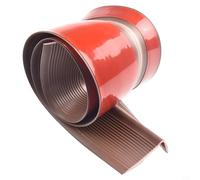 Scala per bordi 6 cm x 3 cm x 1 m, in PVC a forma di L, strisce antiscivolo impermeabili per scale interne ed esterne, marrone/nero/grigio (marrone)