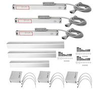 Scala per Encoder Lineare in Lega di Alluminio 3 Pezzi, Campo di Misurazione Versatile Ad Alta Precisione, per Lettura Digitale (Corsa 0-100 mm 0-300 mm 0-500 mm)