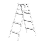 Scala per Giardinaggio Domestico Scala Pieghevole per Famiglie Piccola Scala telescopica Scala a pioli in Alluminio spessorato Larghezza Pedale Largo(White 4 Step)
