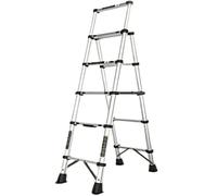 Scala per Giardinaggio Domestico, Scala Pieghevole Portatile, Piccola Scala telescopica, Facile da riporre e da Usare, Scale a pioli per la casa, 330 libbre(A 5 Step Ladder)