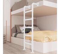 Scala per Letto a Castello Bianca da Pavimento, Altezza 4 Piedi, 5 Piedi, 6 Piedi, 7 Piedi, 8 Piedi, 9 Piedi e 10 Piedi, Scale di Ingresso e di Uscita Multiuso per soffitta, Scala di arrampi