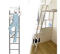 Scala per letto a castello bianca per rimorchio e camper, 154,9 cm, per bambini e adulti, scala laterale per dormitorio e anziani, design robusto da pavimento