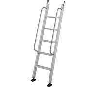 Scala per Letto A Castello con Corrimano, Scala A Castello in Alluminio per Camper con Ganci Rimovibili, Scala di Salita A 5/6/7 Gradini per Rimorchio da Viaggio, Dormitori, Silver, 5 Step Ladder