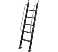 Scala per Letto A Castello con Corrimano, Scala A Castello in Alluminio per Camper con Ganci Rimovibili, Scala di Salita A 5/6/7 Gradini per Rimorchio da Viaggio, Dormitori, Black, 5 Step Ladder