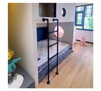 Scala per letto a castello in metallo nero resistente per casa, camper, scala di fuga per interni ed esterni, 1,2 m, per cantina, finestra, pozzo di sicurezza