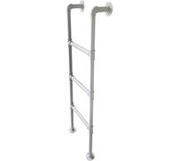 Scala per Letto a Castello, Scala a Castello, per seminterrato, Scala per Letto a soppalco in Tubo di Ferro con pedaliera e Base a Disco (Colore: Bianco, Dimensioni: 83 pollici/210