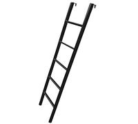 Scala per Letto, Scala a Castello Nera con Supporto da Pavimento, Scala per Letto a soppalco Doppio, Scala per Letto per Camper,