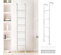 scala per letto， Scala di uscita for finestra da seminterrato, altezza 1 m,25,3,4,45,5, letto a castello in ferro battuto bianco con kit(140cm/55in)