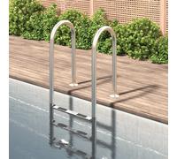 Scala per Piscina 54x38x158 cm Acciaio Inox 304