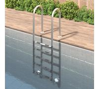 vidaXL Scala per Piscina 54x38x211 cm Acciaio Inox 304