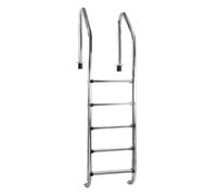 Scala per piscina in acciaio inox resistente, design antiscivolo a 3 gradini per piscine profonde, capacità di carico 172,4 kg, uso interno ed esterno