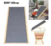 Scala per rampa per cani, scale per rampa per animali domestici per addestramento, rampa per animali domestici per auto 100x40 cm, pieghevole e regolabile in altezza e legno di abete 100x40cm