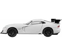 Scala per replica auto modello 1:32 scala 15 cm lunghezza lega pressofusa metallo modello per Dodge Viper ornamenti commemorativi collezione veicoli motore(White)