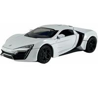 Scala per replica auto modello 1:32 scala lega pressofusa per Mini per per Lykan Hypersport simulazione veicoli metallo ornamenti motore(White)