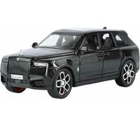 Scala per replica auto modello 15 cm lunghezza scala 1:32 lega pressofusa per veicoli statici per miniatura per Rolls Royce Cullinan ornamenti souvenir metallo motore(Nero)