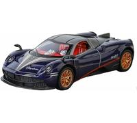 Scala per replica auto modello 15 cm lunghezza scala 1:32 per lega pressofusa per miniatura per Pagani Huayra Roadster Bc squisiti ornamenti tavolo veicoli motore(Blu)