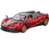 Scala per replica auto modello 15 cm lunghezza scala 1:32 per lega pressofusa per miniatura per Pagani Huayra Roadster Bc squisiti ornamenti tavolo veicoli motore(Rosso)
