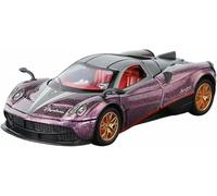 Scala per replica auto modello 15 cm lunghezza scala 1:32 per lega pressofusa per miniatura per Pagani Huayra Roadster Bc squisiti ornamenti tavolo veicoli motore(Viola)