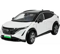 Scala per replica auto modello per mini lega statica pressofusa metallo scala 1:18 per Nissan Ariya SUV veicoli simulati ornamenti motore(White)