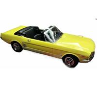 Scala per replica auto modello per mini pressofuso statico lega metallo scala 1:18 per Ford per Mustang per decappottabile 1965 veicoli simulati ornamenti motore(Giallo)