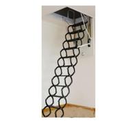 scala per soffitto Scala telescopica elettrica con corrimano, scala da soffitto retrattile, materiale in acciaio al manganese ad alto carico, portata 661 libbre telescopic(Svart,80/100cm)