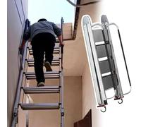 Scala per Soppalco Scala a Soppalco Pieghevole in Metallo, Scaletta Retrattile Robusta per Mansarde e Spazi Ristretti, Scala Portatile per Letti a Castello(8 Steps 1.8-2.2m (70.9-86.6"))