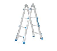 scala per soppalco Scala pieghevole in alluminio for soffitta con struttura multiposizione e gambe svasate, for interni ed esterni di case e tetti con corrimano(4 steps)