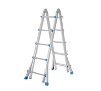 scala per soppalco Scala telescopica con telaio a A, scala pieghevole multiposizione con altezza regolabile e gamba svasata, for scale, interni ed esterni, tetto con corrimano(5 steps)