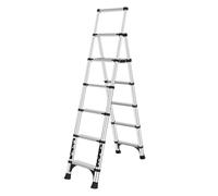 Scala per soppalco Scala telescopica pieghevole in alluminio leggero e portatile con piedini in gomma antiscivolo for un uso sicuro in casa e in ufficio scala della soffitta(5 step)